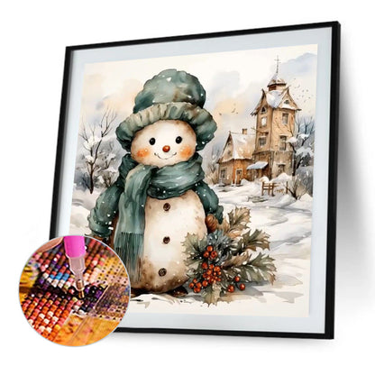 Christmas Snowman - Full AB Square Drill Diamond Painting 40*40CM