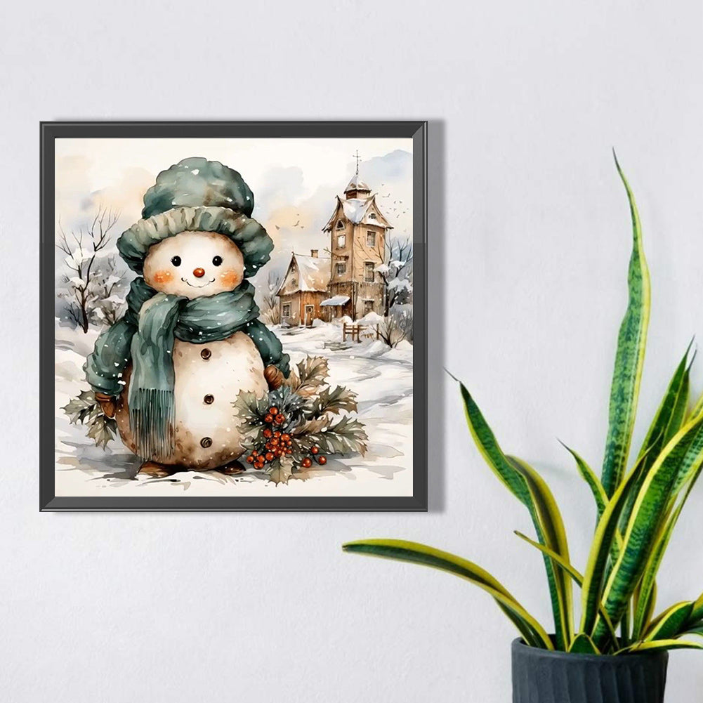 Christmas Snowman - Full AB Square Drill Diamond Painting 40*40CM