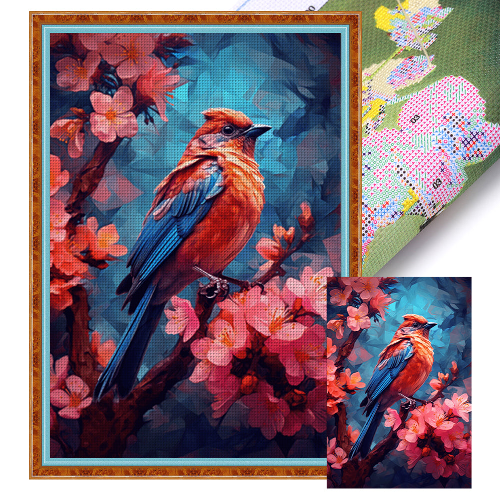 Bird - 18CT Stamped Cross Stitch 25*35CM(Joy Sunday)