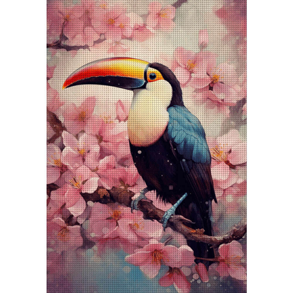 Toucan - 18CT Stamped Cross Stitch 25*35CM(Joy Sunday)