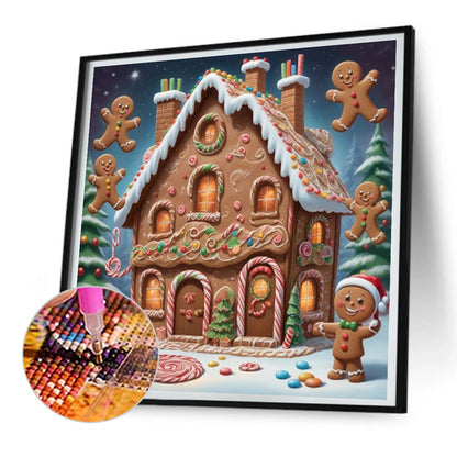 Christmas Cookie House - Full Round Drill Diamond Painting 30*30CM