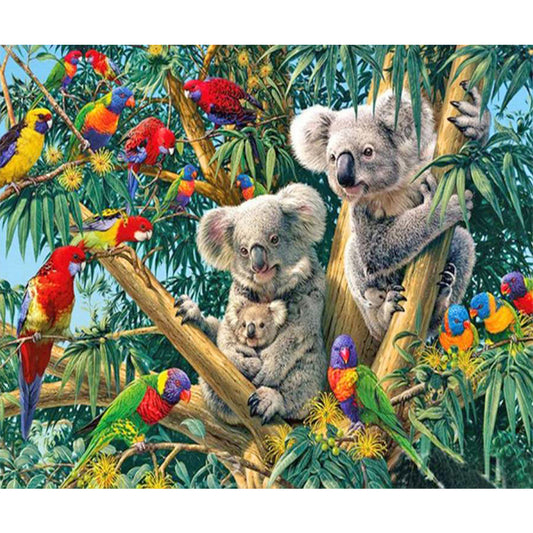 Koala And Bird - Full Round Drill Diamond Painting 60*50CM