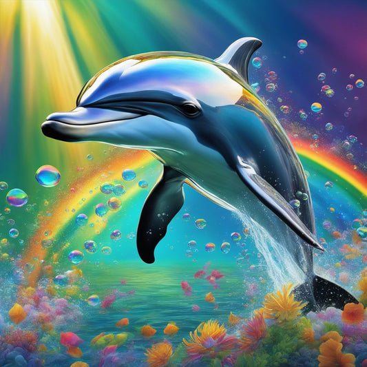 Dolphin - Full Round Drill Diamond Painting 30*30CM