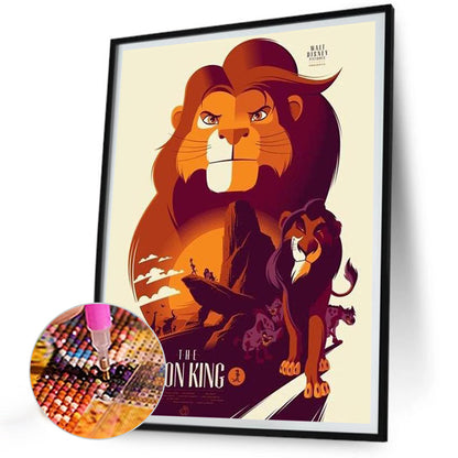 Lion King - Full Round Drill Diamond Painting 30*40CM