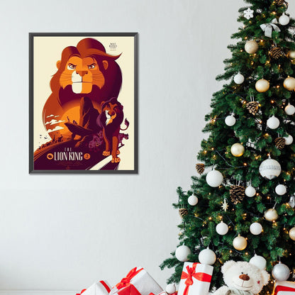 Lion King - Full Round Drill Diamond Painting 30*40CM