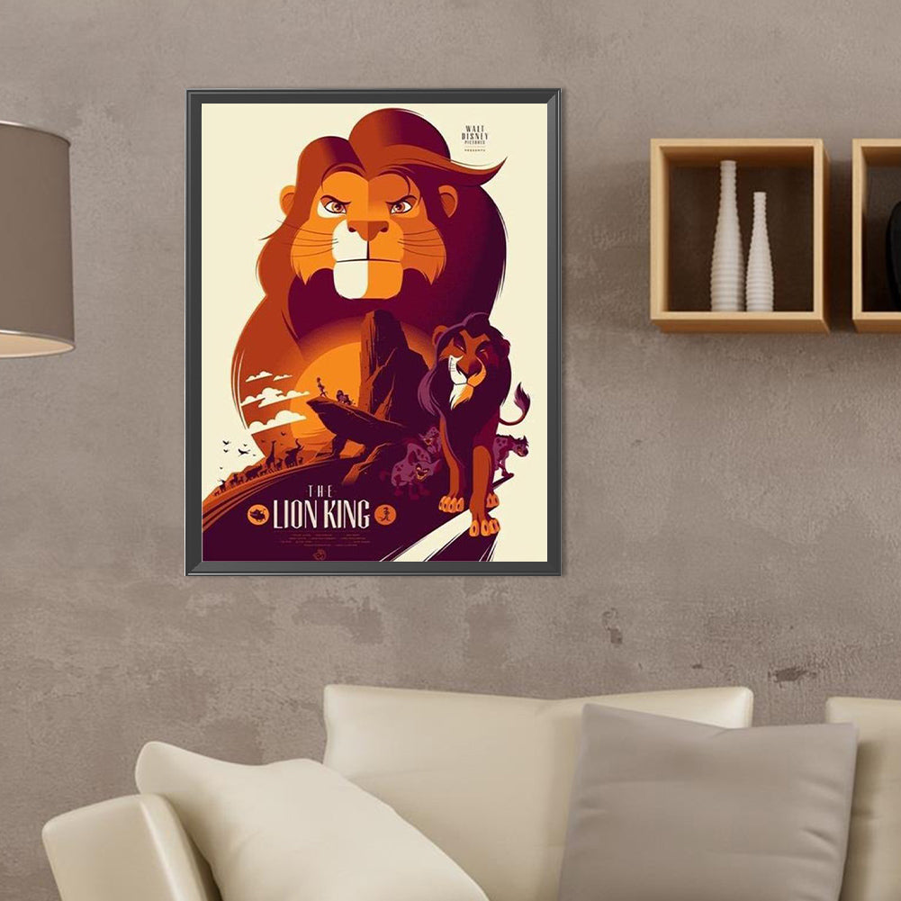 Lion King - Full Round Drill Diamond Painting 30*40CM