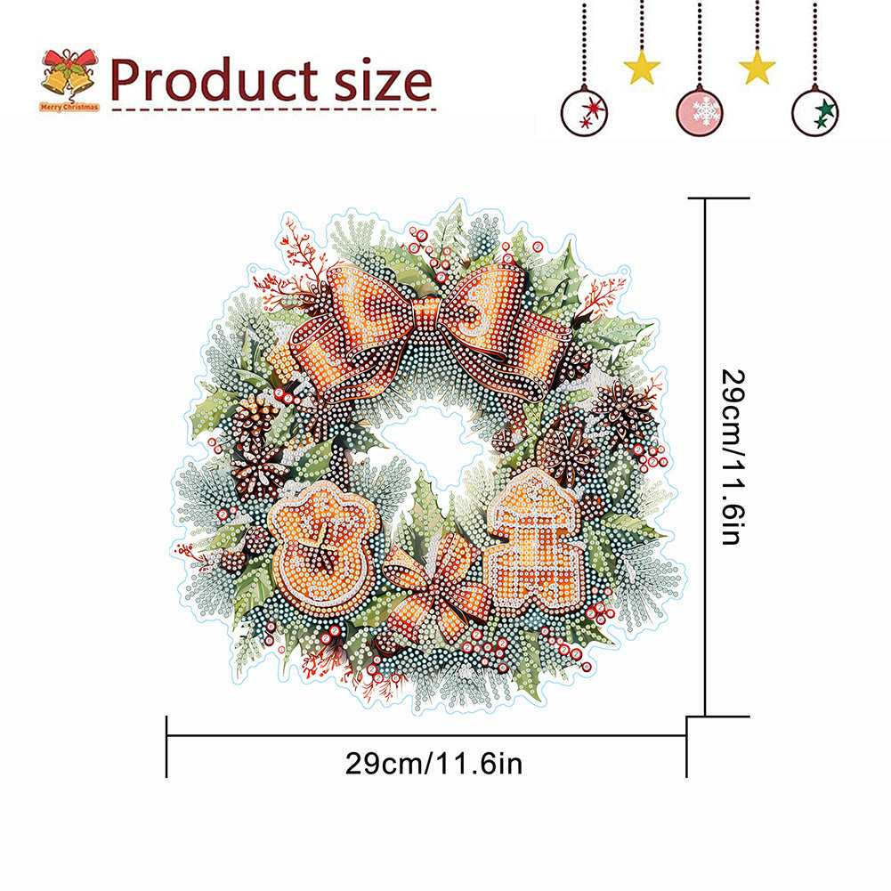 Christmas Special Shaped Diamond Painting Hanging Wreath (Biscuit Wreath)