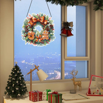 Christmas Special Shaped Diamond Painting Hanging Wreath (Biscuit Wreath)