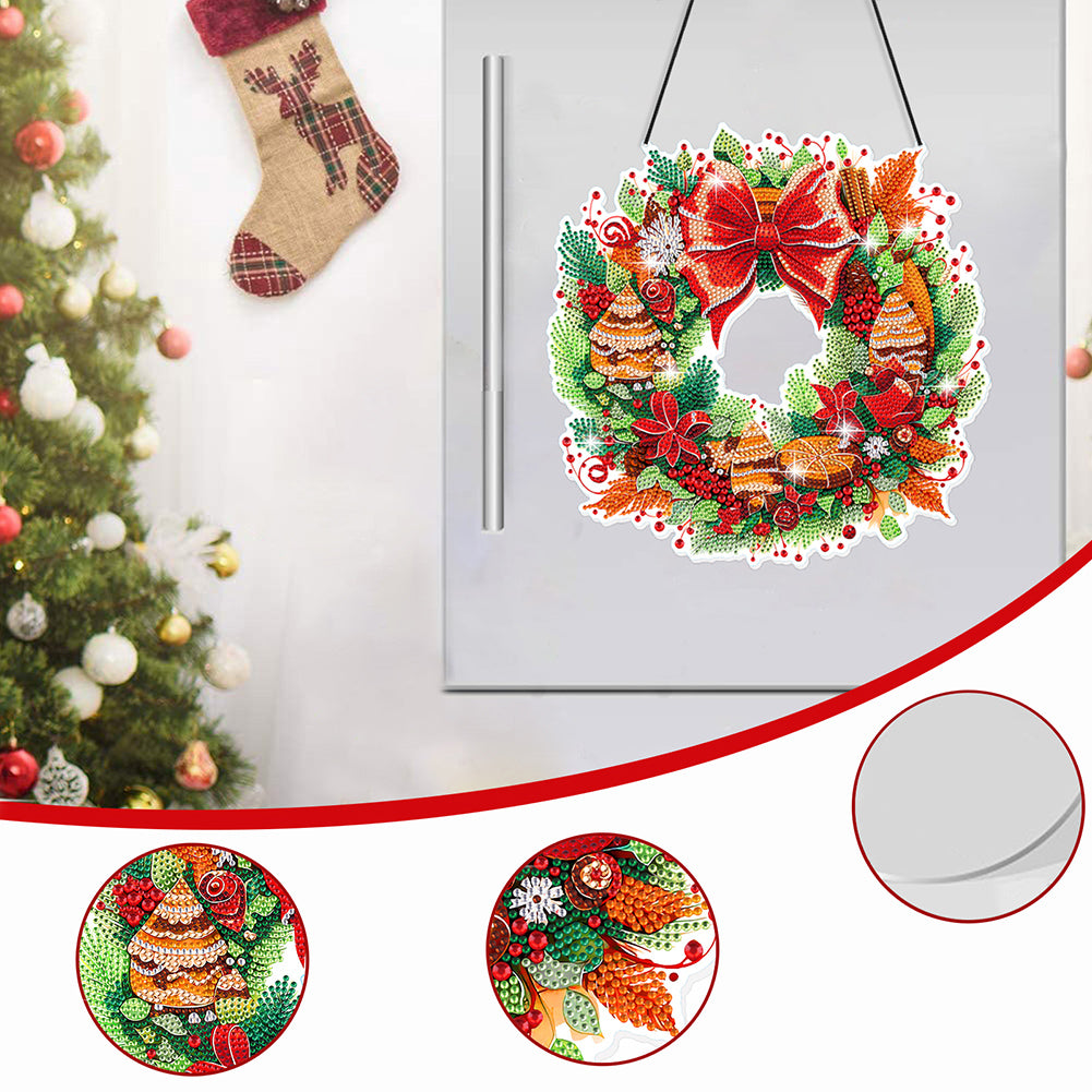 Christmas Special Shaped Diamond Painting Hanging Wreath (Christmas Biscuits)