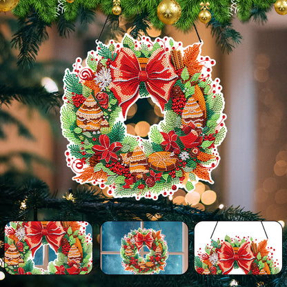 Christmas Special Shaped Diamond Painting Hanging Wreath (Christmas Biscuits)