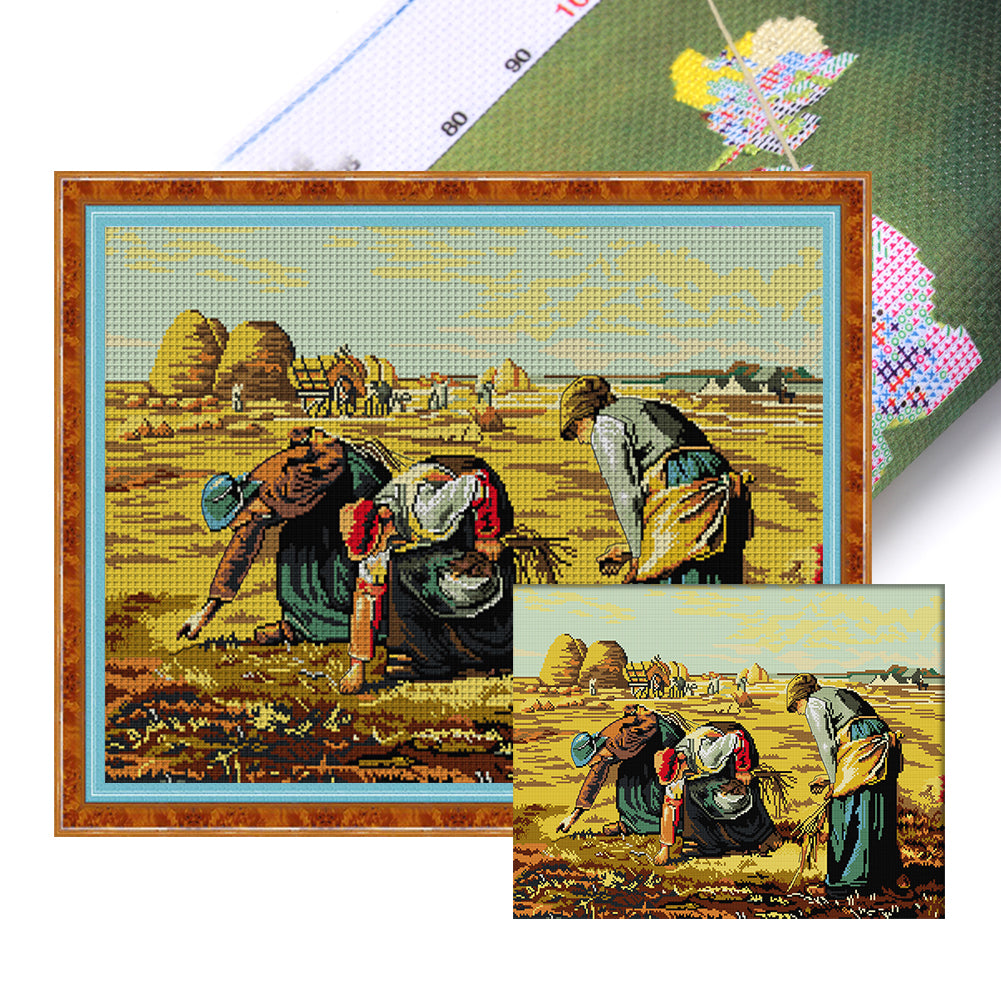 Miller-The Gleaner - 14CT Stamped Cross Stitch 55*43CM(Joy Sunday)