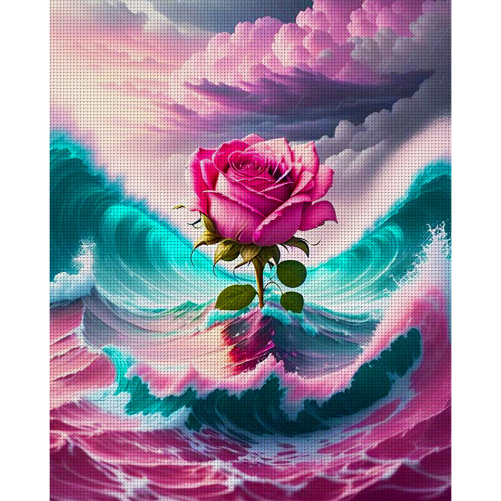 Roses - 11CT Stamped Cross Stitch 40*50CM