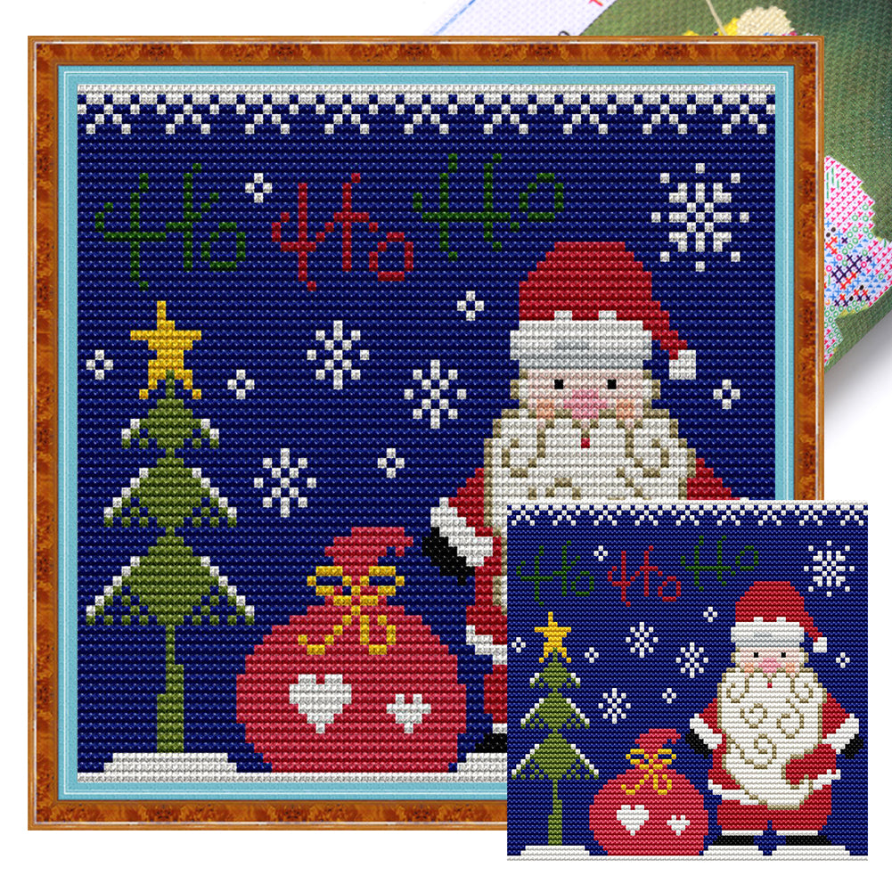 Santa Claus Seven - 14CT Stamped Cross Stitch 19*18CM(Joy Sunday)