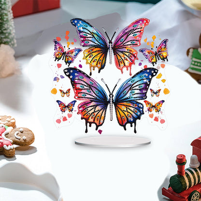 Butterfly Round+Special Shape Diamond Painting Art Tabletop Ornaments Kit (#1)