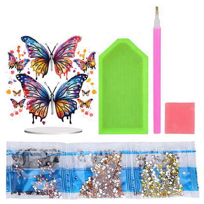 Butterfly Round+Special Shape Diamond Painting Art Tabletop Ornaments Kit (#1)