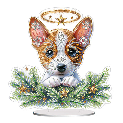 Diamond Painting Desktop Decoration for Home Office Desktop Decoration (Corgi)