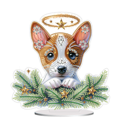 Diamond Painting Desktop Decoration for Home Office Desktop Decoration (Corgi)