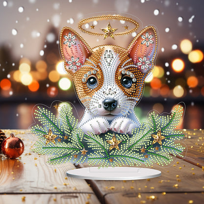 Diamond Painting Desktop Decoration for Home Office Desktop Decoration (Corgi)