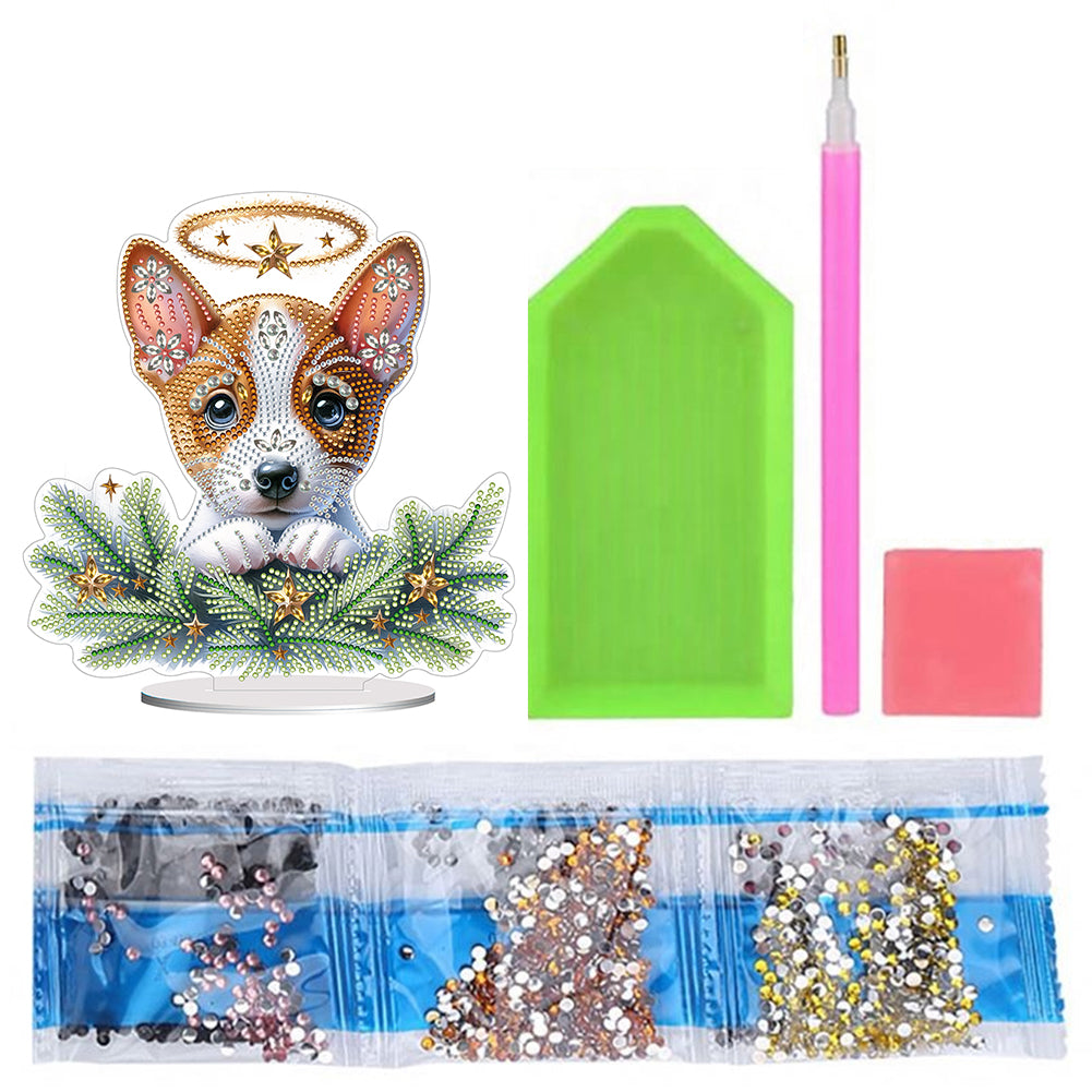 Diamond Painting Desktop Decoration for Home Office Desktop Decoration (Corgi)