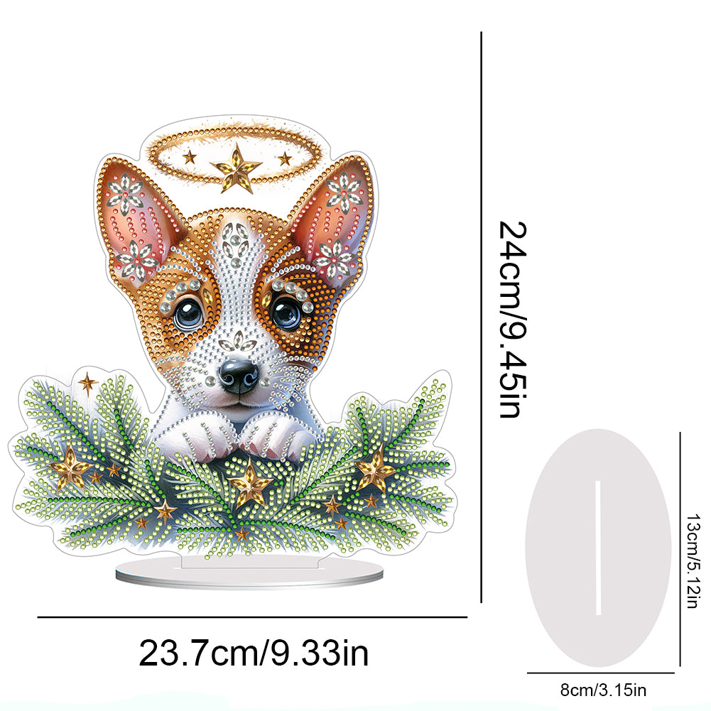 Diamond Painting Desktop Decoration for Home Office Desktop Decoration (Corgi)