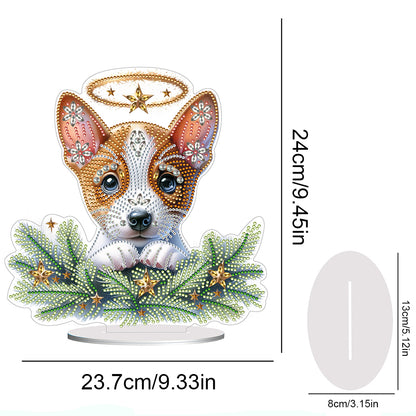 Diamond Painting Desktop Decoration for Home Office Desktop Decoration (Corgi)