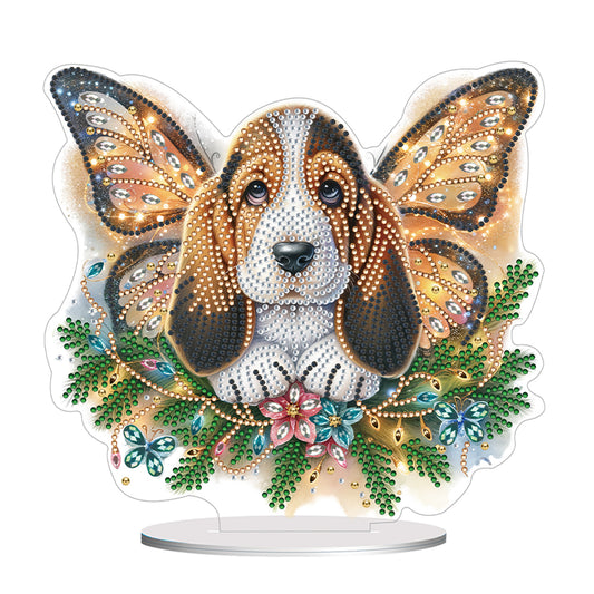 Diamond Painting Desktop Decoration for Home Office Desktop Decor (Basset Hound)