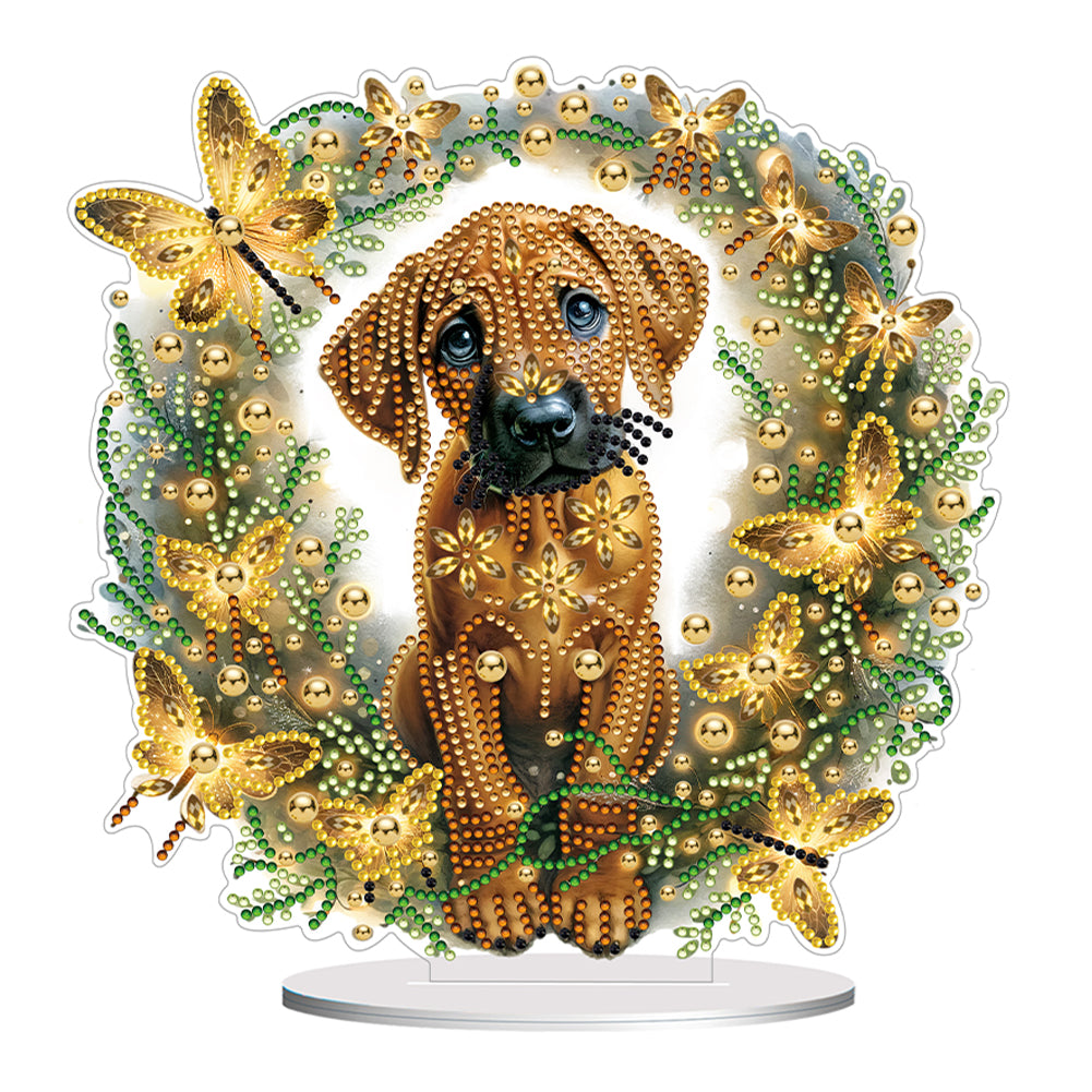 Diamond Painting Desktop Decor for Office Desktop Decor (Rhodesian Ridgeback)