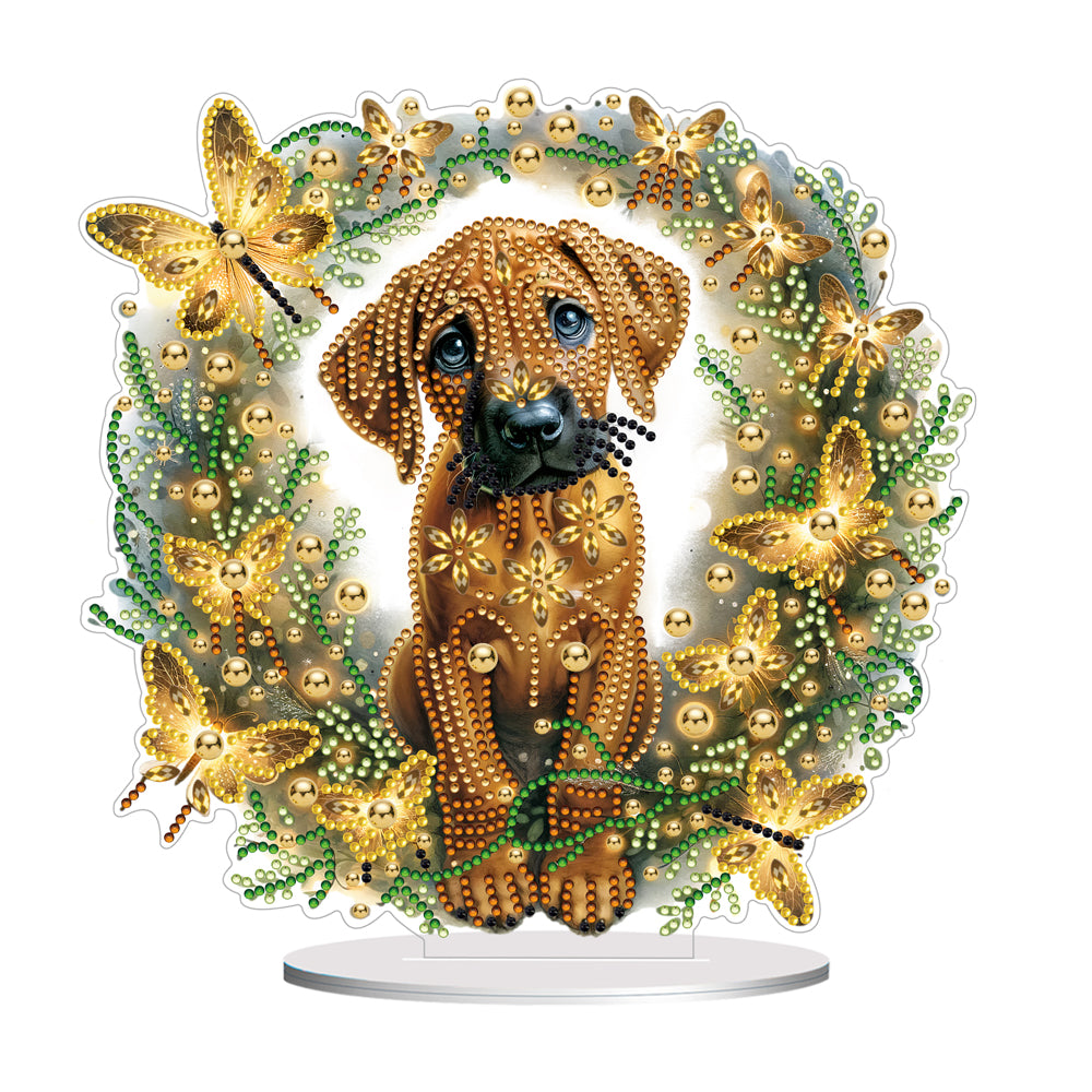 Diamond Painting Desktop Decor for Office Desktop Decor (Rhodesian Ridgeback)