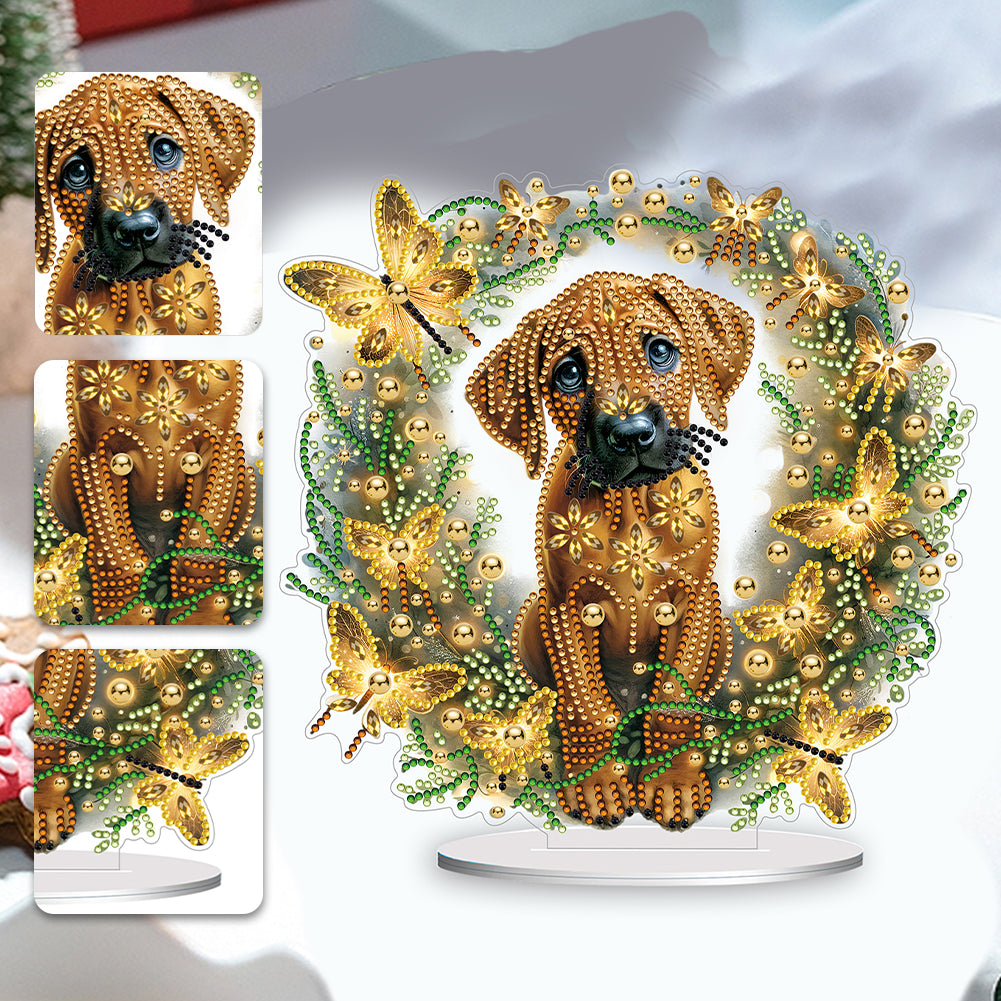 Diamond Painting Desktop Decor for Office Desktop Decor (Rhodesian Ridgeback)