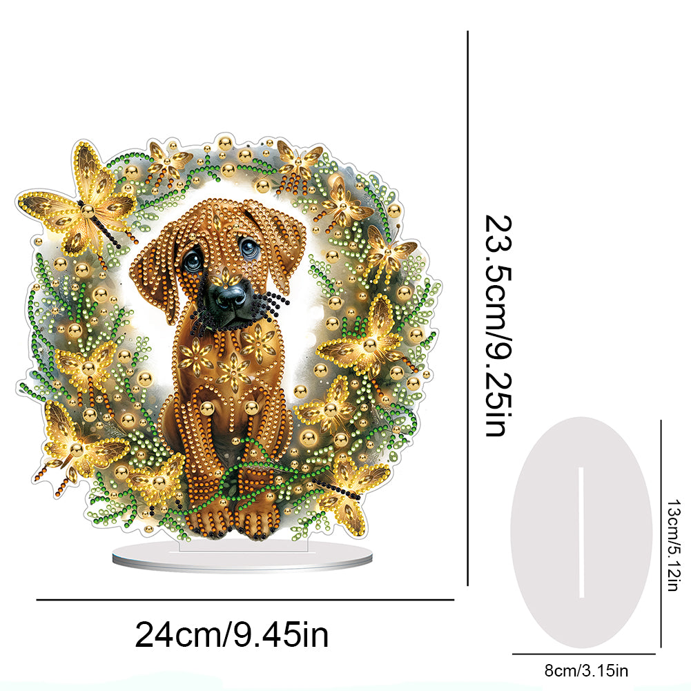 Diamond Painting Desktop Decor for Office Desktop Decor (Rhodesian Ridgeback)