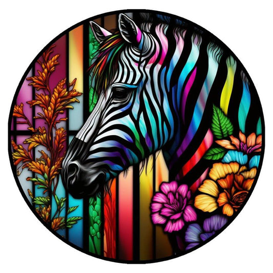 Colorful Zebra - Full Round Drill Diamond Painting 30*30CM