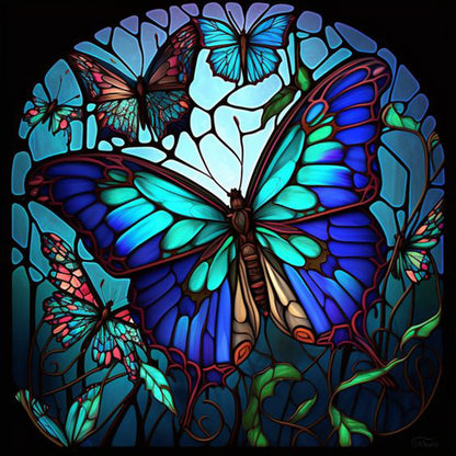 Colorful Butterflies - Full Round Drill Diamond Painting 30*30CM