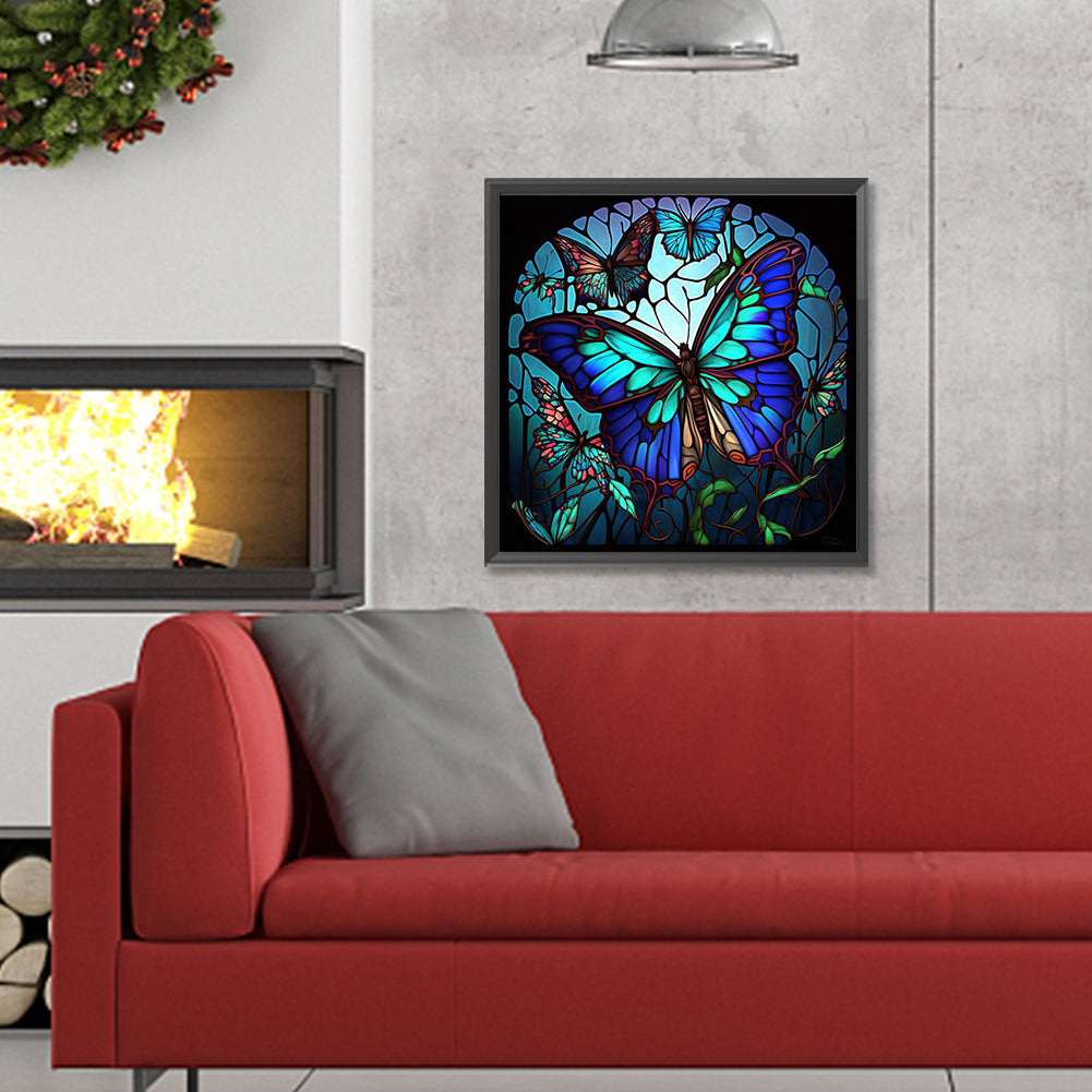 Colorful Butterflies - Full Round Drill Diamond Painting 30*30CM