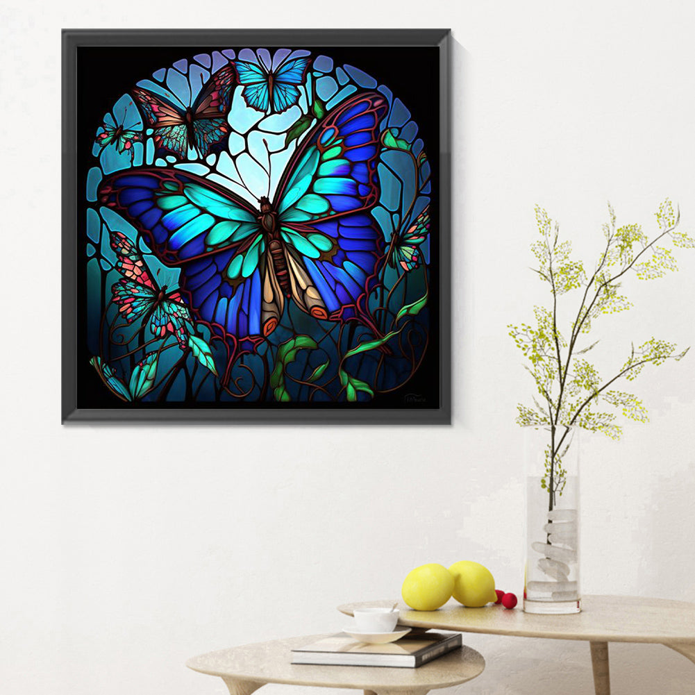 Colorful Butterflies - Full Round Drill Diamond Painting 30*30CM