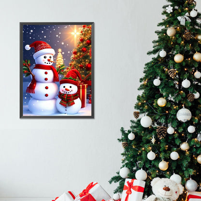 Christmas Snowman - Full Round Drill Diamond Painting 30*40CM