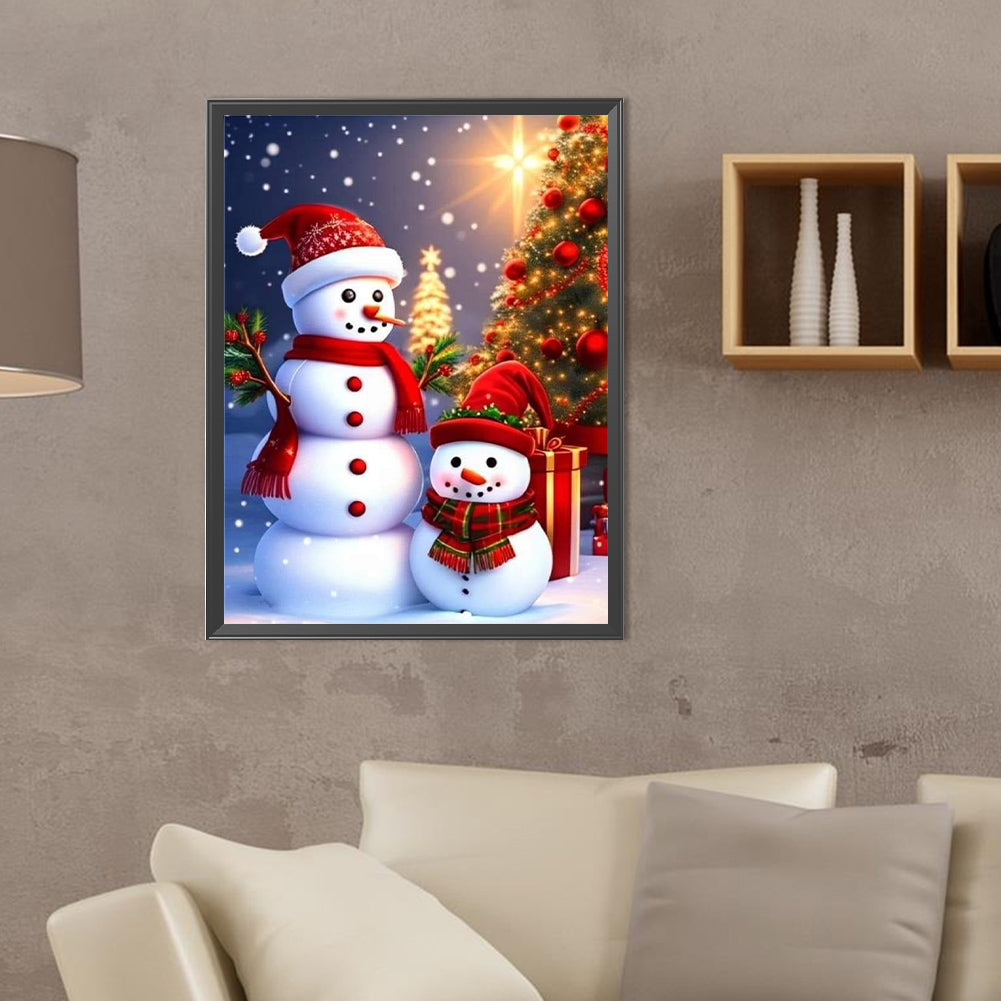 Christmas Snowman - Full Round Drill Diamond Painting 30*40CM