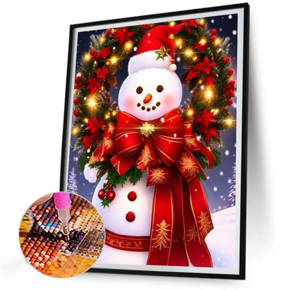 Christmas Snowman - Full Round Drill Diamond Painting 30*40CM