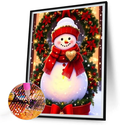 Christmas Snowman - Full Round Drill Diamond Painting 30*40CM