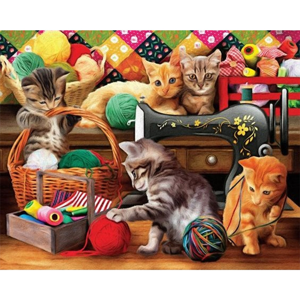 Cat - Full Square Drill Diamond Painting 50*40CM