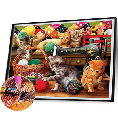 Cat - Full Square Drill Diamond Painting 50*40CM