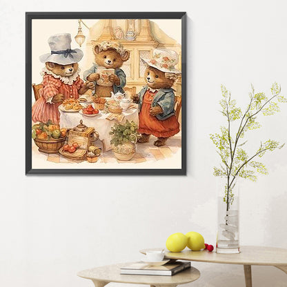 Warm Animal Family - Full Round Drill Diamond Painting 30*30CM