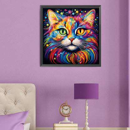 Colorful Cat - Full Round Drill Diamond Painting 50*50CM