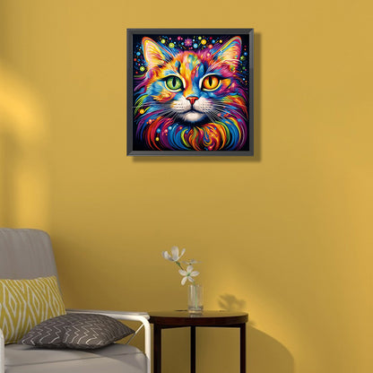 Colorful Cat - Full Round Drill Diamond Painting 50*50CM