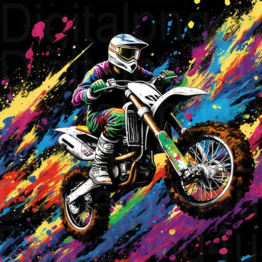 Motorcycle - Full Round Drill Diamond Painting 50*50CM