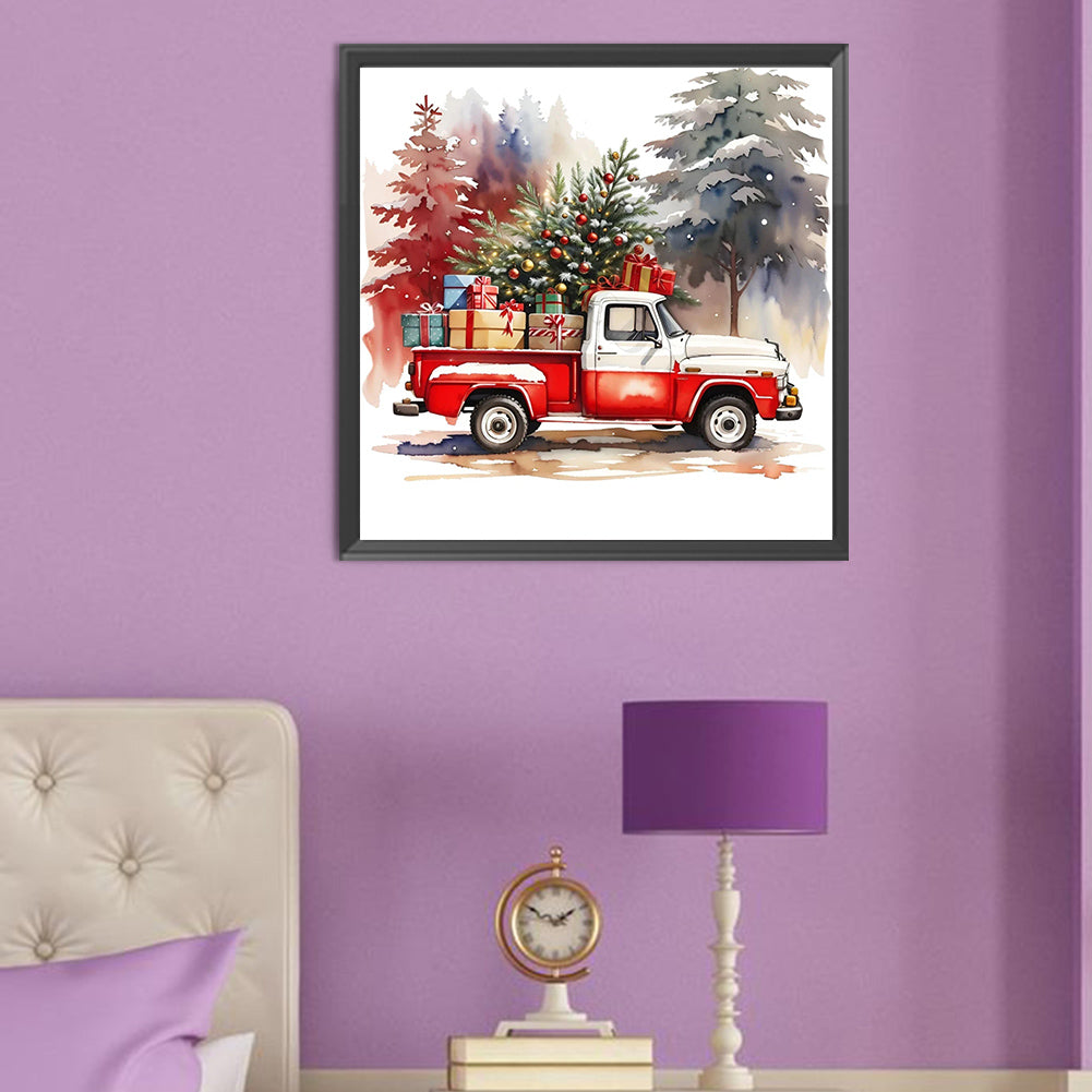 Red Truck - Full Round Drill Diamond Painting 50*50CM