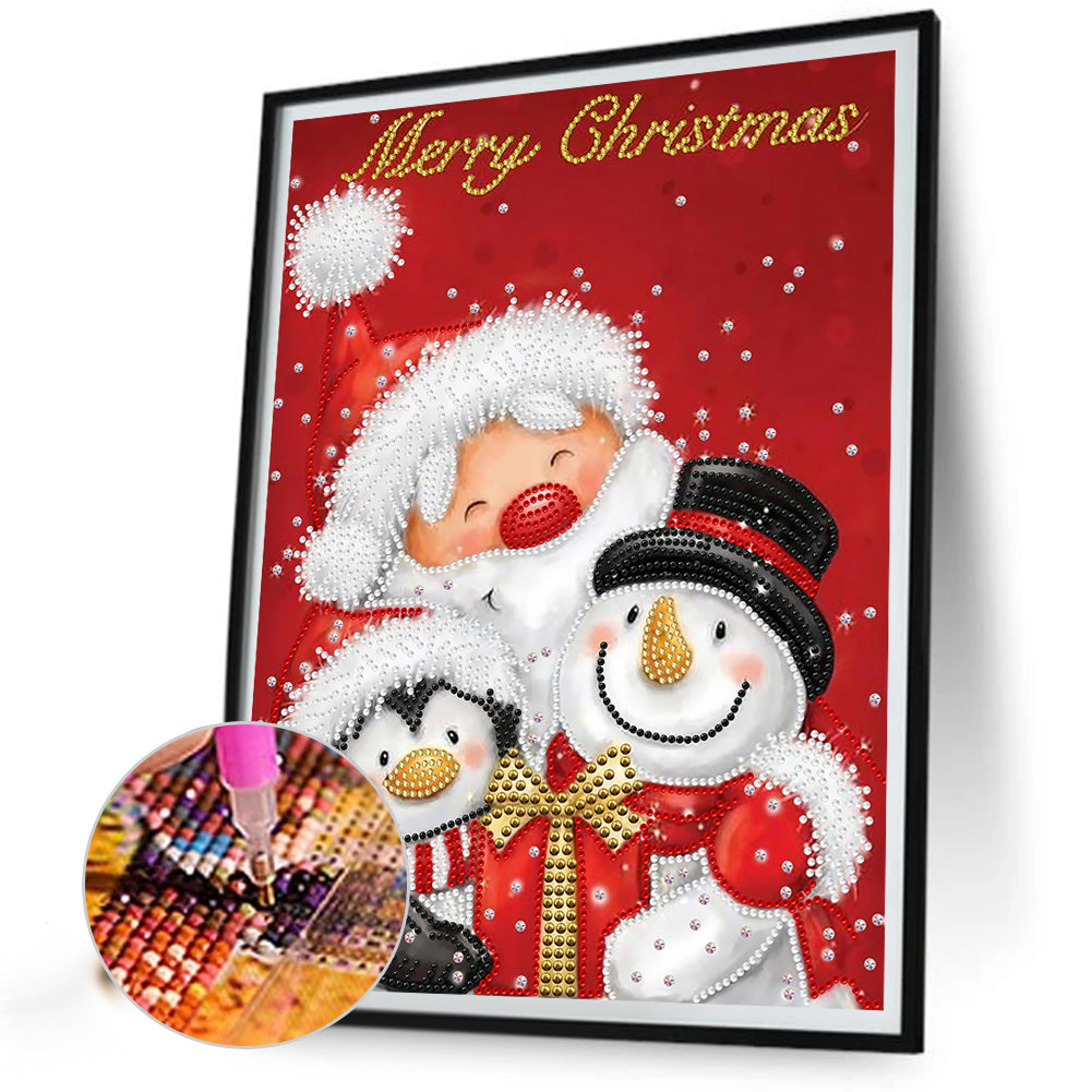 Snowman - Special Shaped Drill Diamond Painting 30*40CM