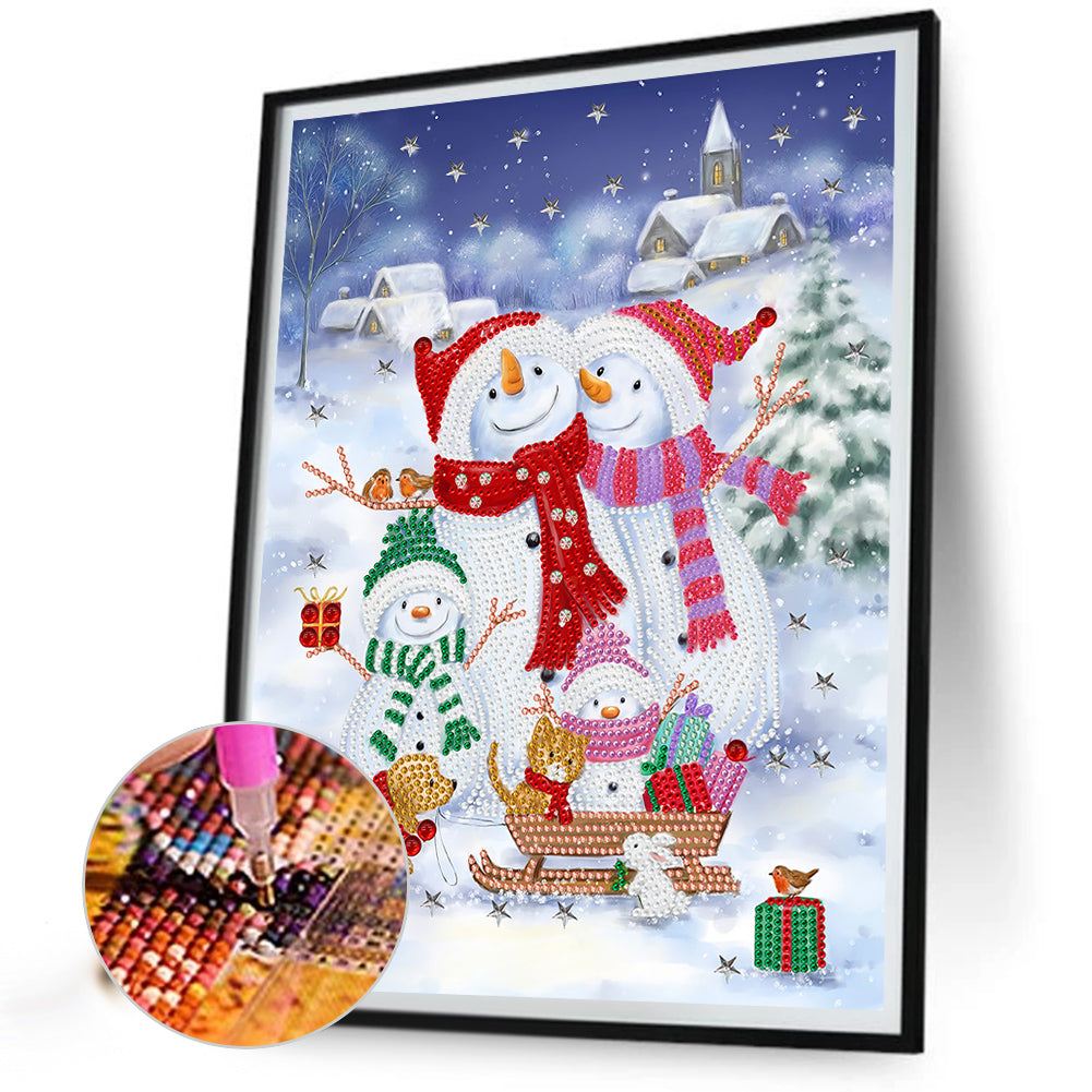 Snowman - Special Shaped Drill Diamond Painting 30*40CM