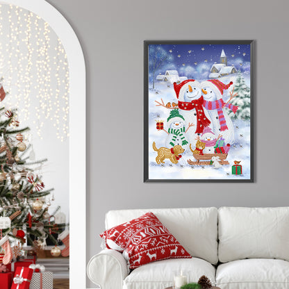 Snowman - Special Shaped Drill Diamond Painting 30*40CM