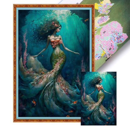 Mermaid - 11CT Stamped Cross Stitch 50*75CM(Joy Sunday)