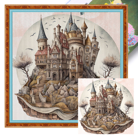 Castle - 11CT Stamped Cross Stitch 60*60CM(Joy Sunday)